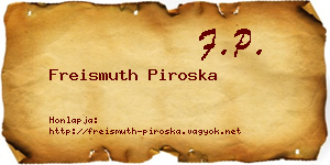 Freismuth Piroska névjegykártya